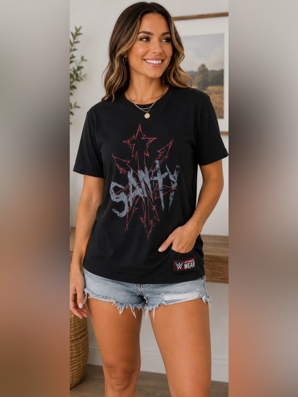 135 WWE Authentic Wear Bray Wyatt “All That Matters Is Chaos” Graphic T-Shirt L